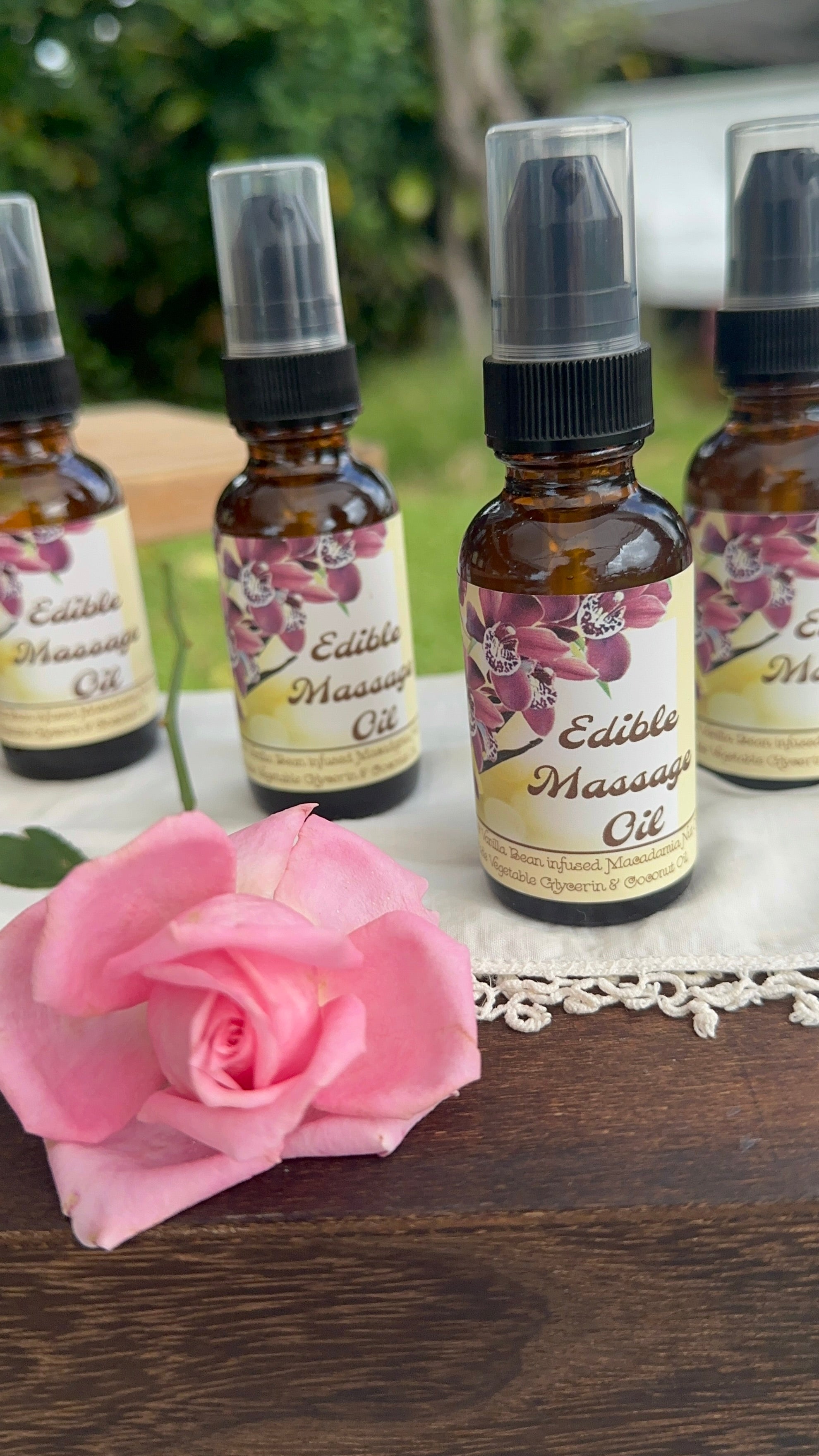 Edible Cacao & Vanilla Massage Oil
