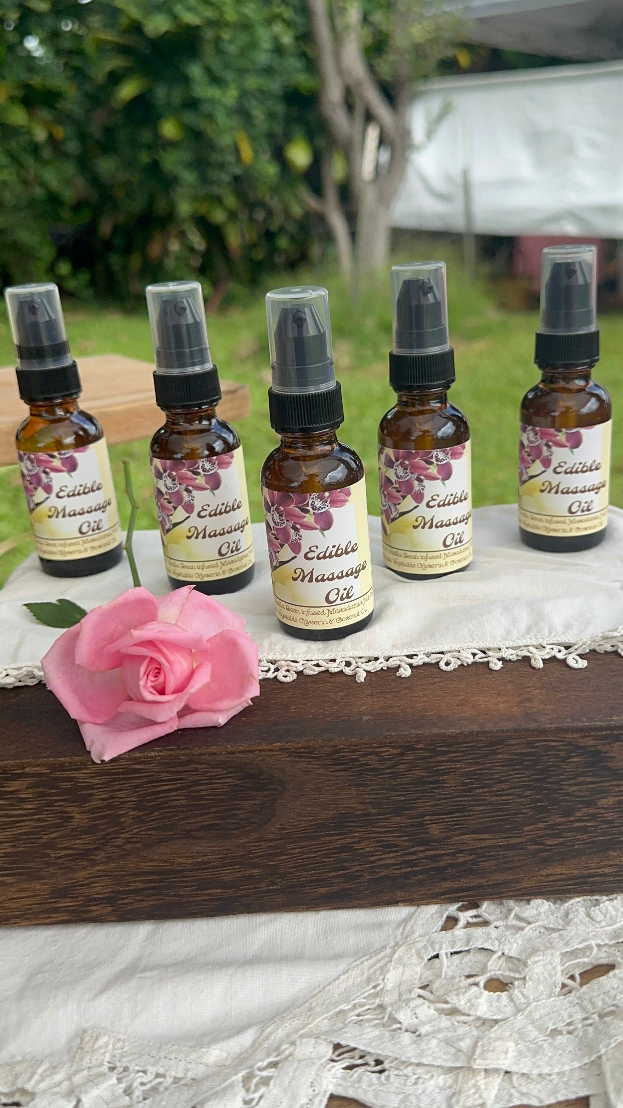 Edible Cacao & Vanilla Massage Oil